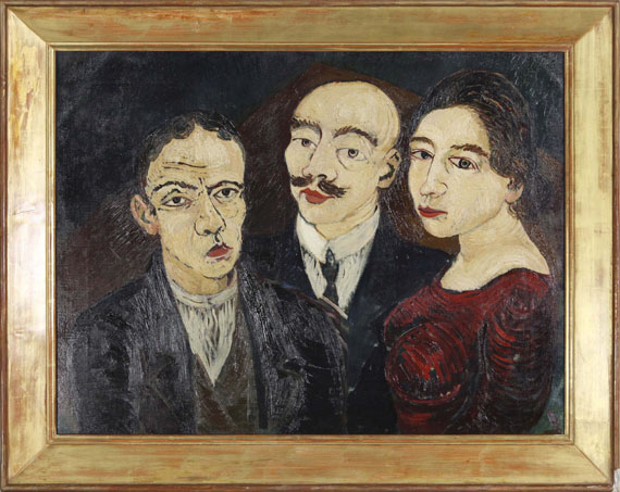 Josef Scharl - Frau mit zwei Männern - Image du cadre