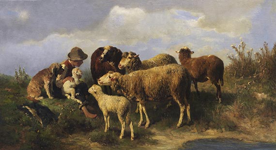 Braith - Hirtenjunge mit Schafen