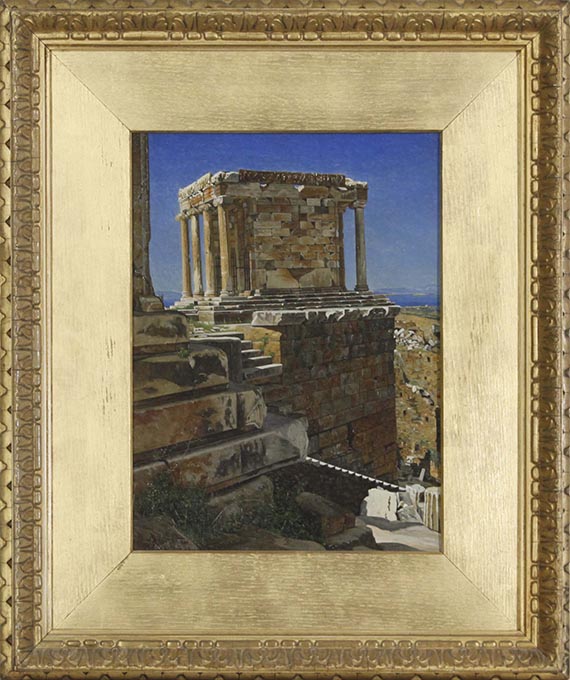 Josef Theodor Hansen - Tempel der Nike, Akropolis - Image du cadre