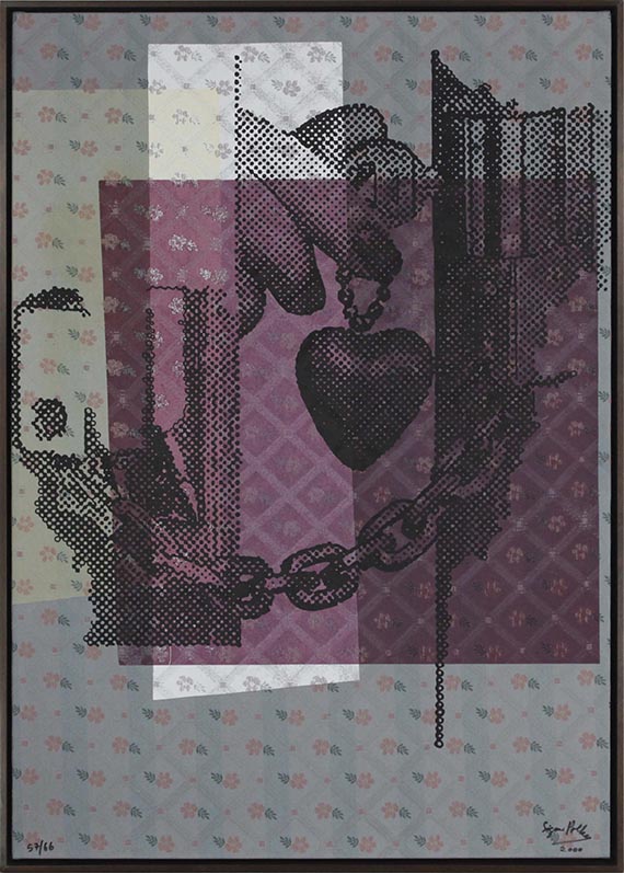 Sigmar Polke - S.H. - oder die Liebe zum Stoff, 2000 - Image du cadre