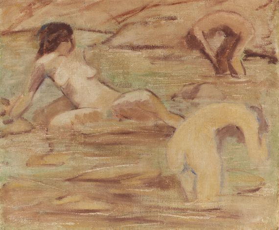 Otto Mueller - Drei badende Mädchen