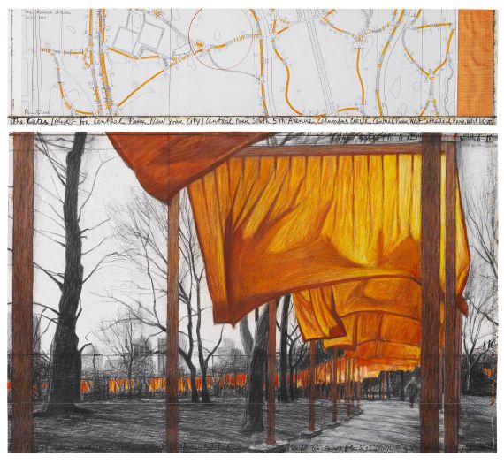  Christo - The Gates, Project for Central Park, NY (2-teilig) - Image du cadre
