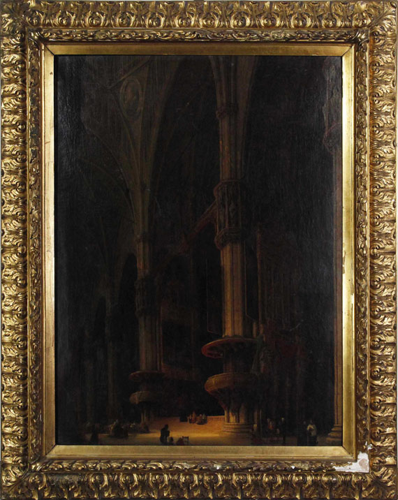 Ludwig Mecklenburg - Das Innere des Doms zu Mailand - Image du cadre
