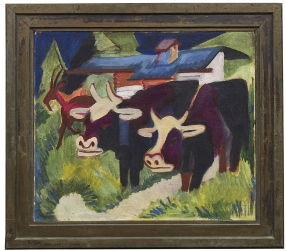 Ernst Ludwig Kirchner - Kühe auf der Alp - Image du cadre