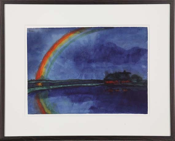 Emil Nolde - Marschlandschaft mit Regenbogen - Image du cadre