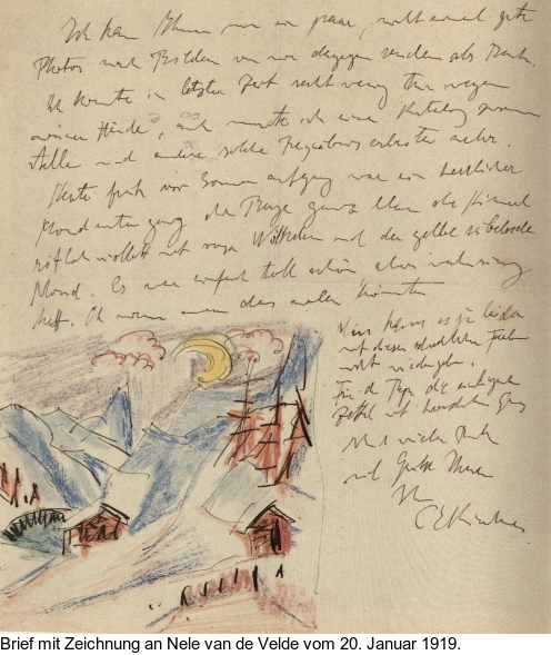 Ernst Ludwig Kirchner - Wintermondnacht – Längmatte bei Monduntergang - Autre image