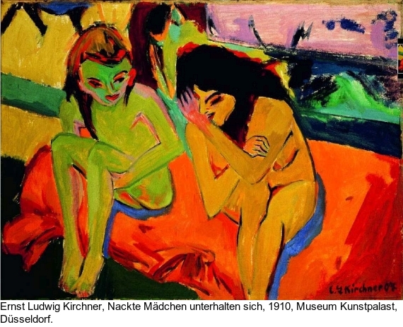 Ernst Ludwig Kirchner - Zwei am Tisch sitzende Mädchen - Autre image
