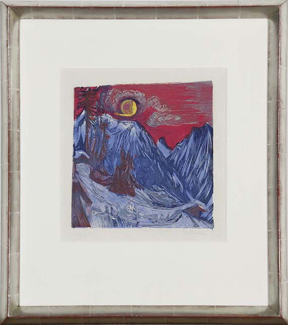 Ernst Ludwig Kirchner - Wintermondnacht – Längmatte bei Monduntergang