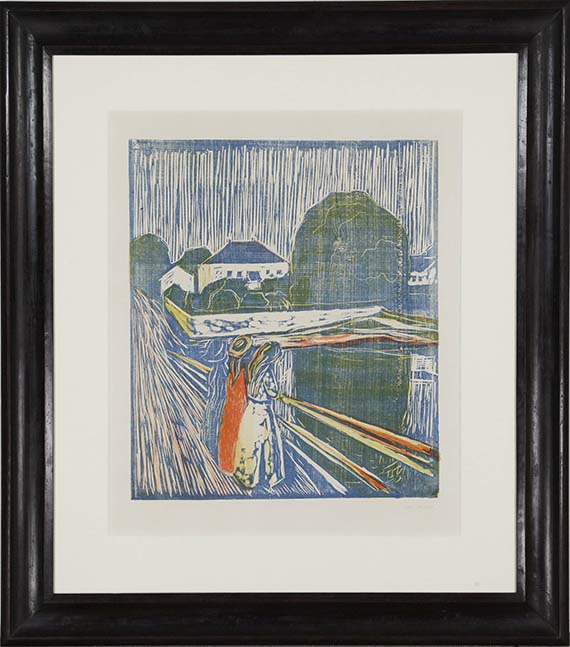 Edvard Munch - Mädchen auf der Brücke - Image du cadre