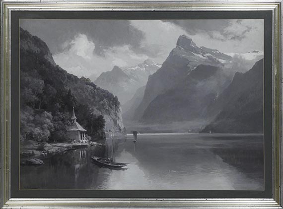 Edward Theodore Compton - Vierwaldstätter See mit Tellskapelle gegen Uri Rotstock - Image du cadre