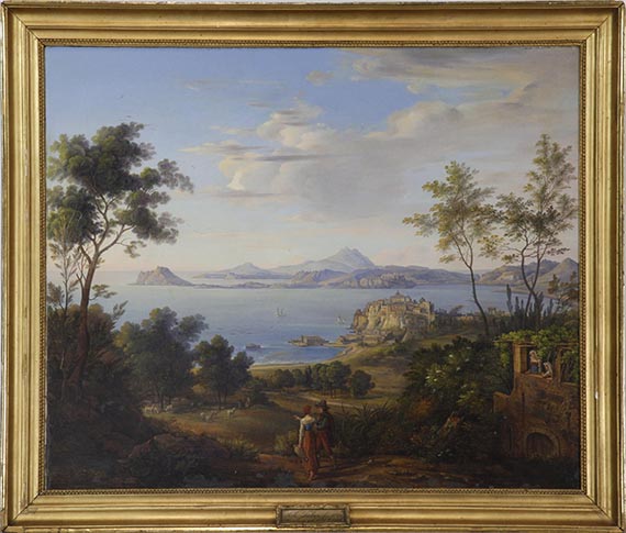 Johann Joachim Faber - Die Bucht von Pozzuoli bei Neapel - Image du cadre