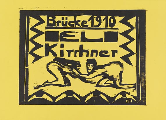  Mappenwerk / Portfolio - 5. Jahresmappe der Künstlergruppe "Brücke", gewidmet Ernst Ludwig Kirchner - Autre image