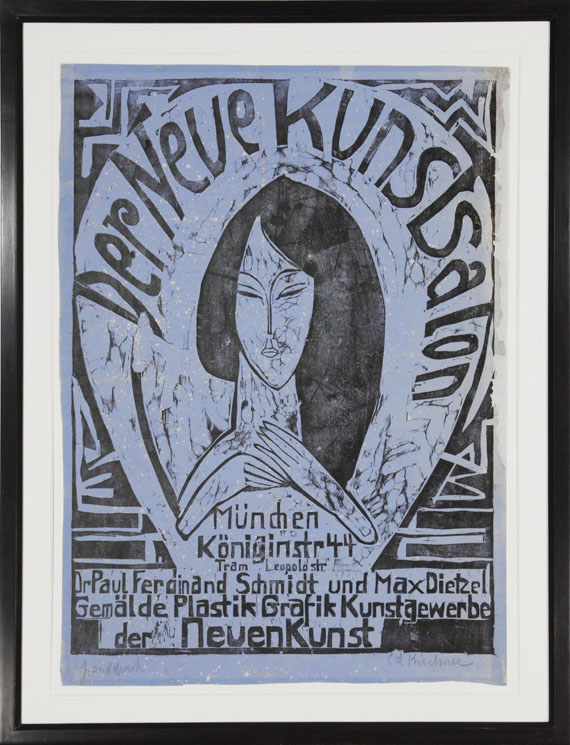 Ernst Ludwig Kirchner - Plakat: Der neue Kunstsalon - Image du cadre
