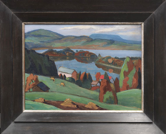 Gabriele Münter - Blick über den Staffelsee - Image du cadre
