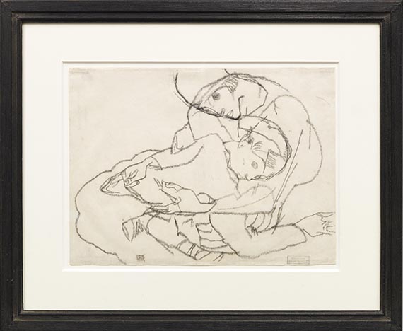 Egon Schiele - Paar in Umarmung - Image du cadre
