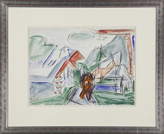 Ernst Ludwig Kirchner - Bauer auf der Alp - Image du cadre