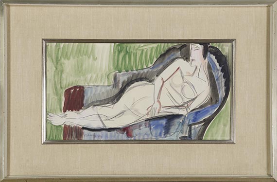 Ernst Ludwig Kirchner - Liegender weiblicher Akt - Image du cadre