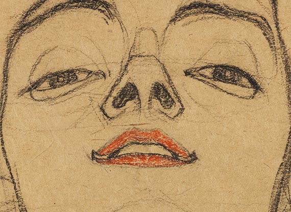 Egon Schiele - Kopf einer jungen Frau, von unten gesehen - Autre image