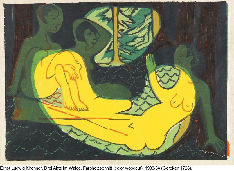 Ernst Ludwig Kirchner - Akte im Wald, kleine Fassung - Autre image