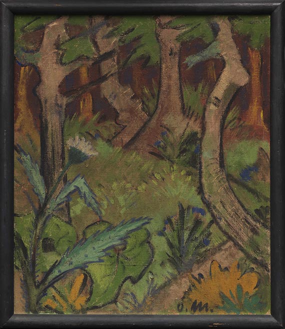 Otto Mueller - Waldinneres mit Blume - Image du cadre