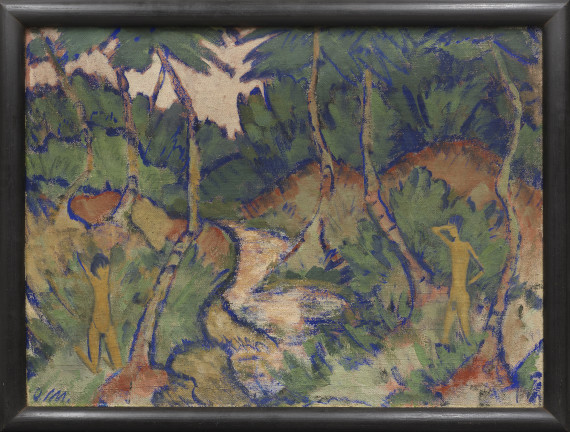 Otto Mueller - Badende in Landschaft - Image du cadre