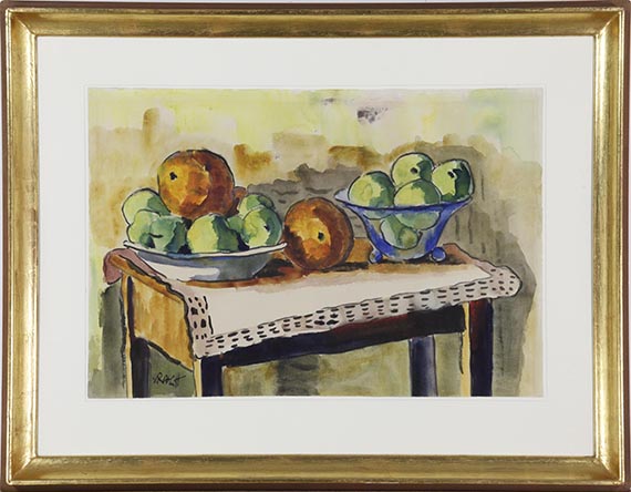 Karl Schmidt-Rottluff - Stillleben mit Äpfeln und Orangen - Image du cadre