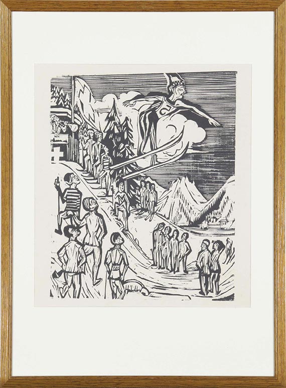 Ernst Ludwig Kirchner - Skisprung - Image du cadre