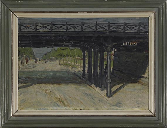 Otto Dix - Eisenbahnbrücke (Brücke in Dresden) - Image du cadre