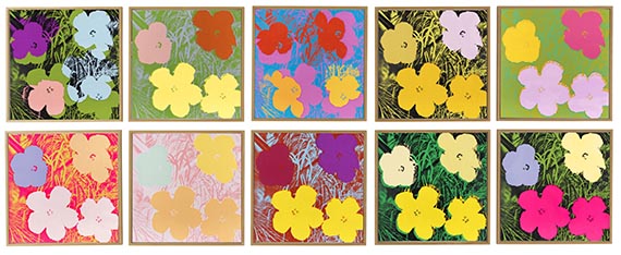 Andy Warhol - Flowers (10 Blatt) - Image du cadre