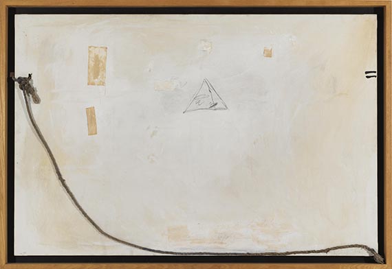 Antoni Tàpies - White, rope and triangle - Image du cadre