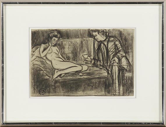Ernst Ludwig Kirchner - Nacktes Modell auf dem Sofa - Image du cadre
