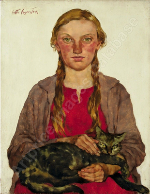 Mädchen mit Katze...