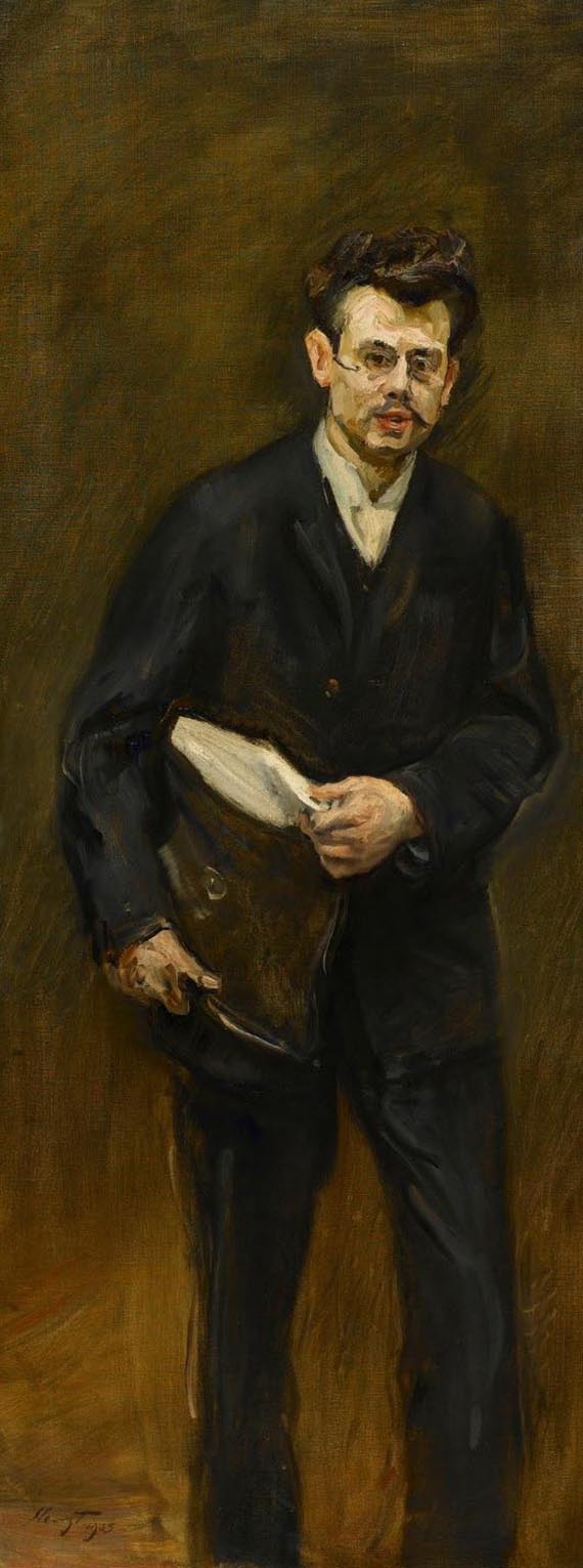 Illustration  for: Max Slevogt, Portrait Eduard Fuchs, 1905, oil on canvas, Staatsgalerie Stuttgart, donation Theodor Fuchs 1960.