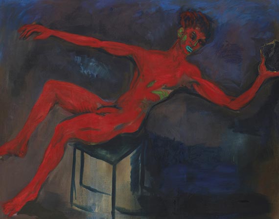 Rainer Fetting - Roter Steinwerfer