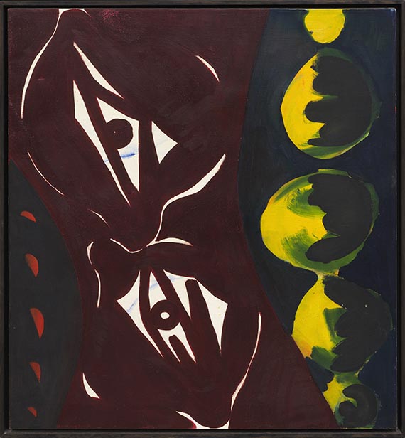 Ernst Wilhelm Nay - Dunkelrote Nacht - Image du cadre