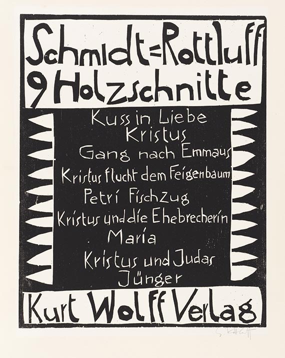 Karl Schmidt-Rottluff - Kristusmappe (9 Holzschnitte)