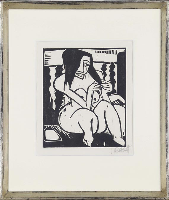 Karl Schmidt-Rottluff - Frau mit aufgelöstem Haar - Image du cadre