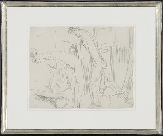 Ernst Ludwig Kirchner - Zwei weibliche Akte im Raum (Gerda und Erna Schilling) - Image du cadre