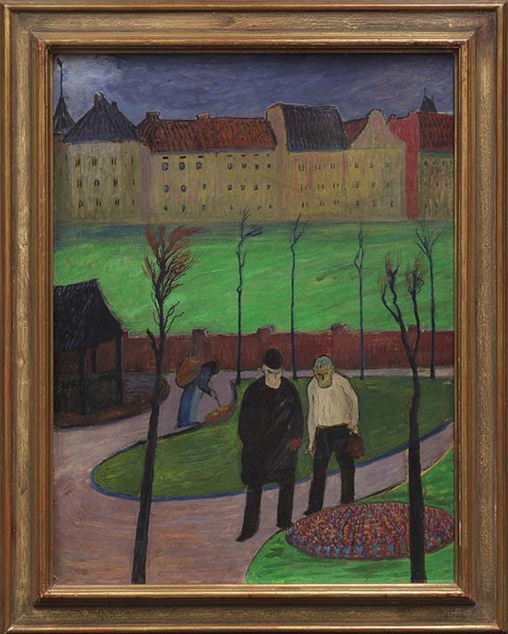 Marianne von Werefkin - Am Blumenbeet - Image du cadre