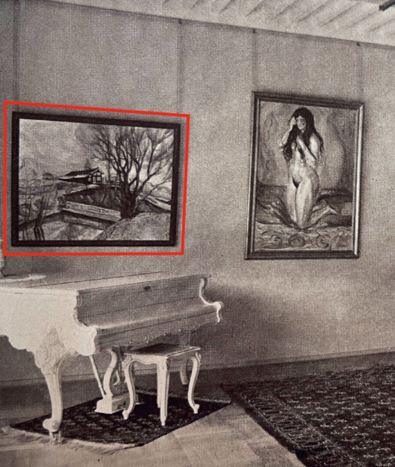 Illustration  for: Edvard Munch's "Das rote Haus" in the Max Glaeser Collection, Kaiserslautern-Eselsfürth, around 1930.
