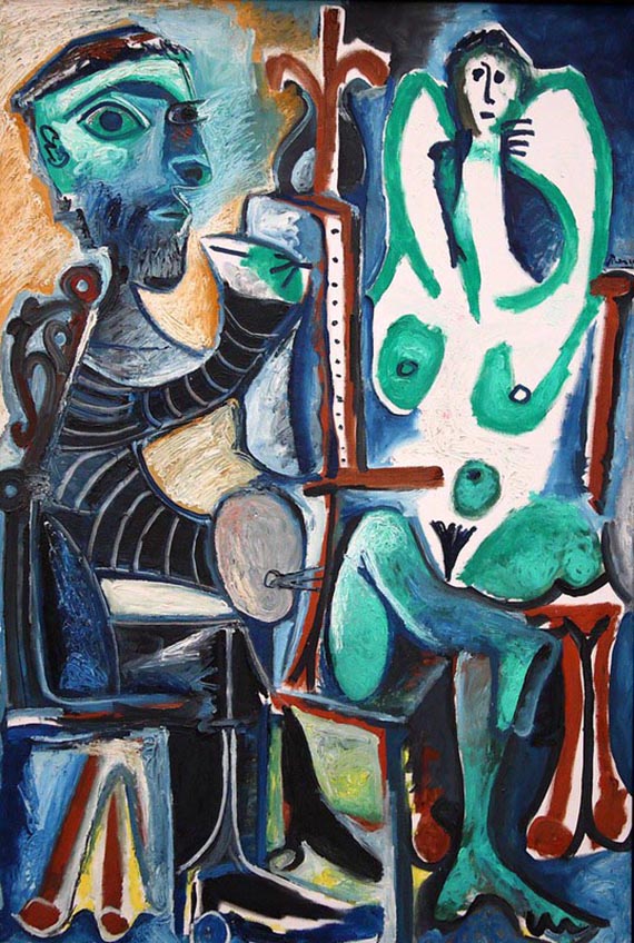 Illustration for: Pablo Picasso, Le peintre et son modèle, 1963, oil on canvas, Pinakothek der Moderne, Munich. © Succession Picasso / VG Bild-Kunst, Bonn 2025