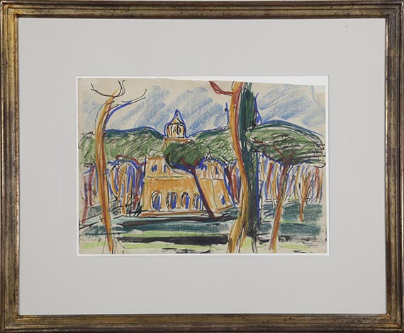 Erich Heckel - Villa Borghese in Rom - Image du cadre