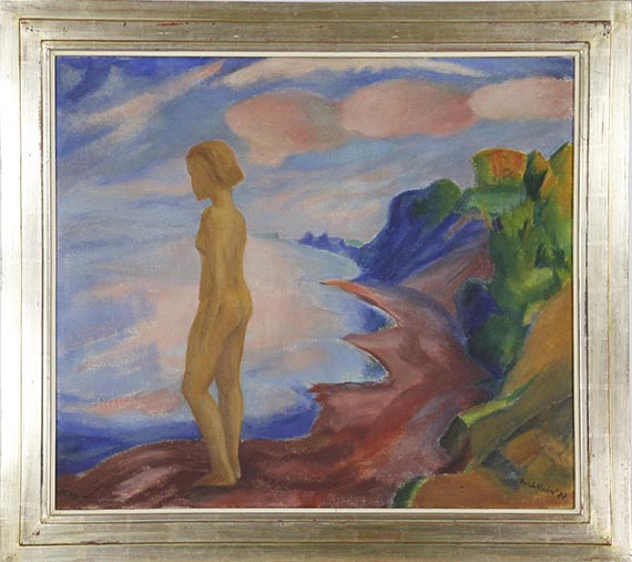 Erich Heckel - Mädchen am Meer - Image du cadre
