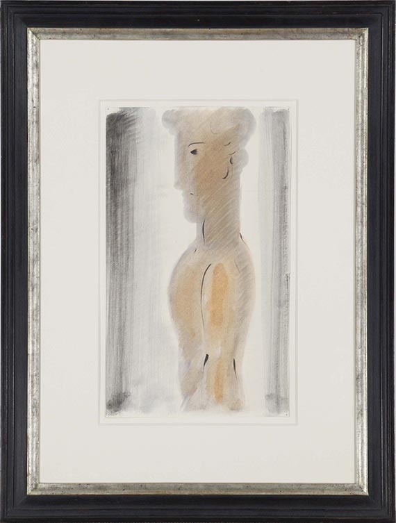 Oskar Schlemmer - Jünglingsfigur im Profil - Image du cadre