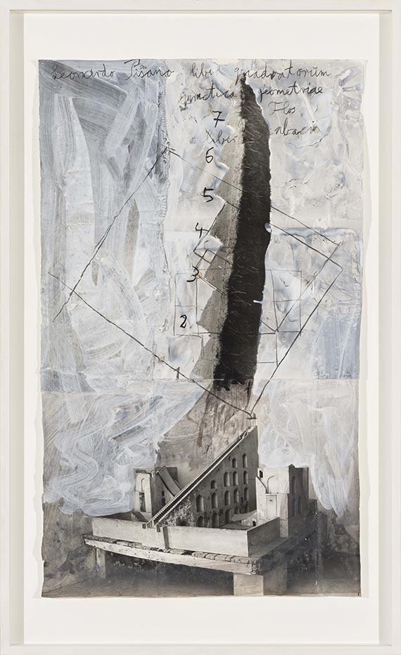 Anselm Kiefer - Leonardo Pisano - liber quadratorum geometriae (Aus der Serie "Freimaurer") - Image du cadre