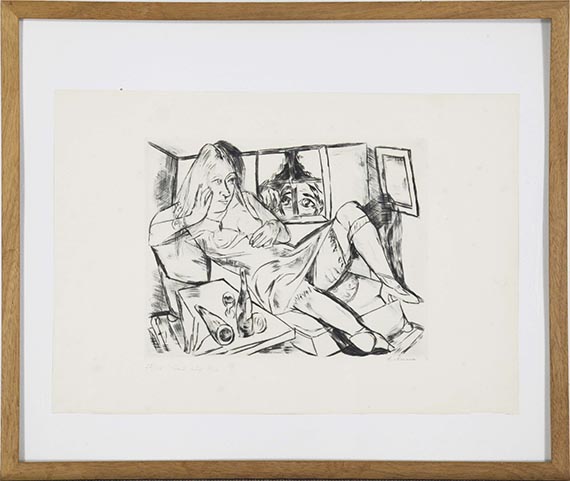 Max Beckmann - Frau in der Nacht - Image du cadre