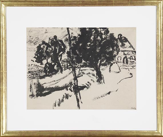 Emil Nolde - Bauernhaus hinter Bäumen - Image du cadre