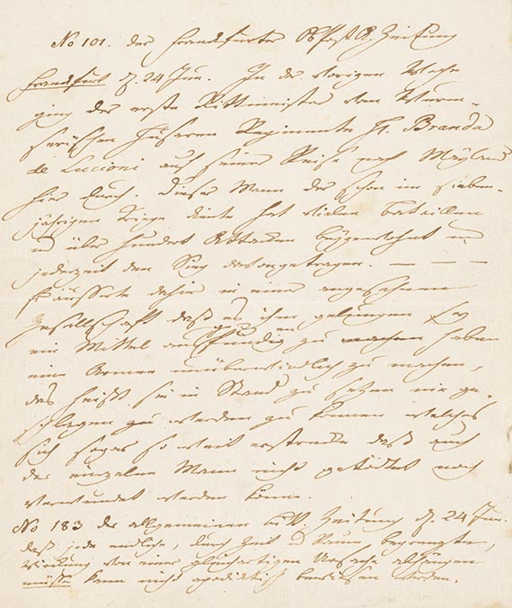 Johann Wolfgang von Goethe - G 1: Eigh. Exzerpte aus Zeitungen. 1 S.