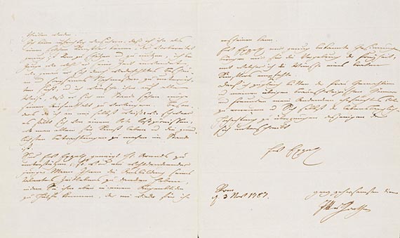 Johann Wolfgang von Goethe - G 4: Eigh. Brief aus Rom an C. A. Hardenberg.  3 S.