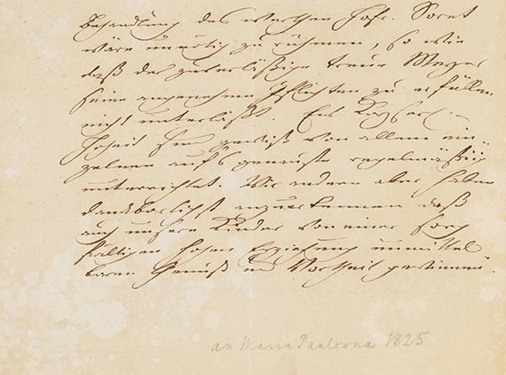 Johann Wolfgang von Goethe - Eigh. Brief an Maria Paulowna o. U. 1/2 S.